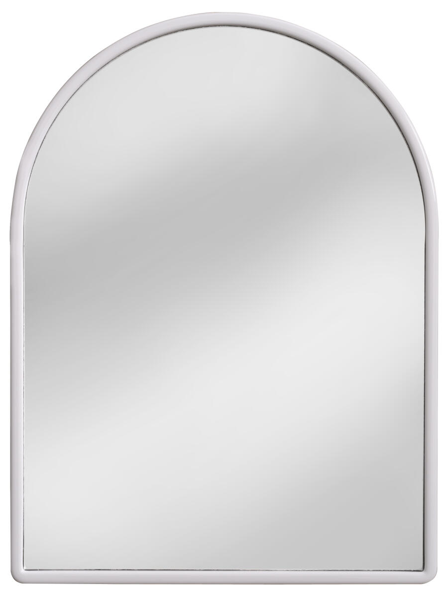 Zrcadlo bílý plastový rám oblouk KAČENKA